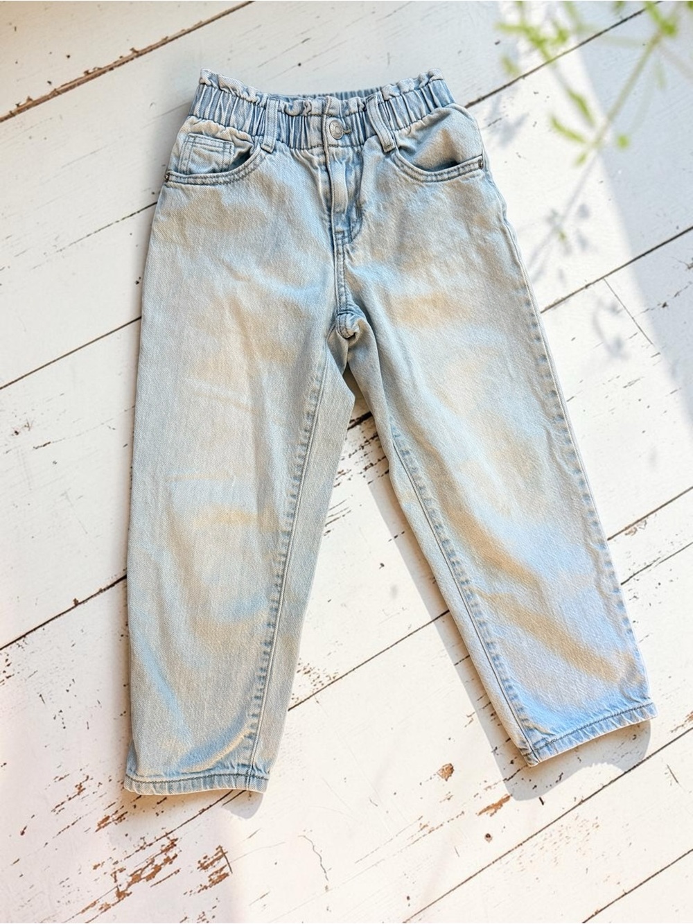 Cat & Jack Light Wash Elastic Waist Jeans